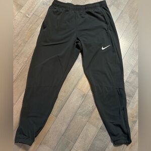 Nike Dri fit  Training Pants Mens Medium Black Dri-FIT Ankle Zip Joggers